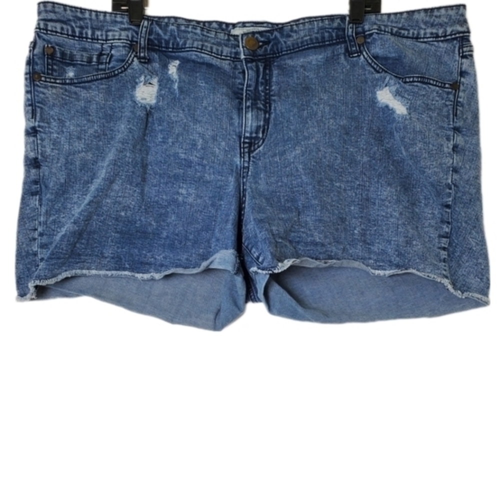 Torrid Distressed Stretch Denim Jean Shorts Jorts
